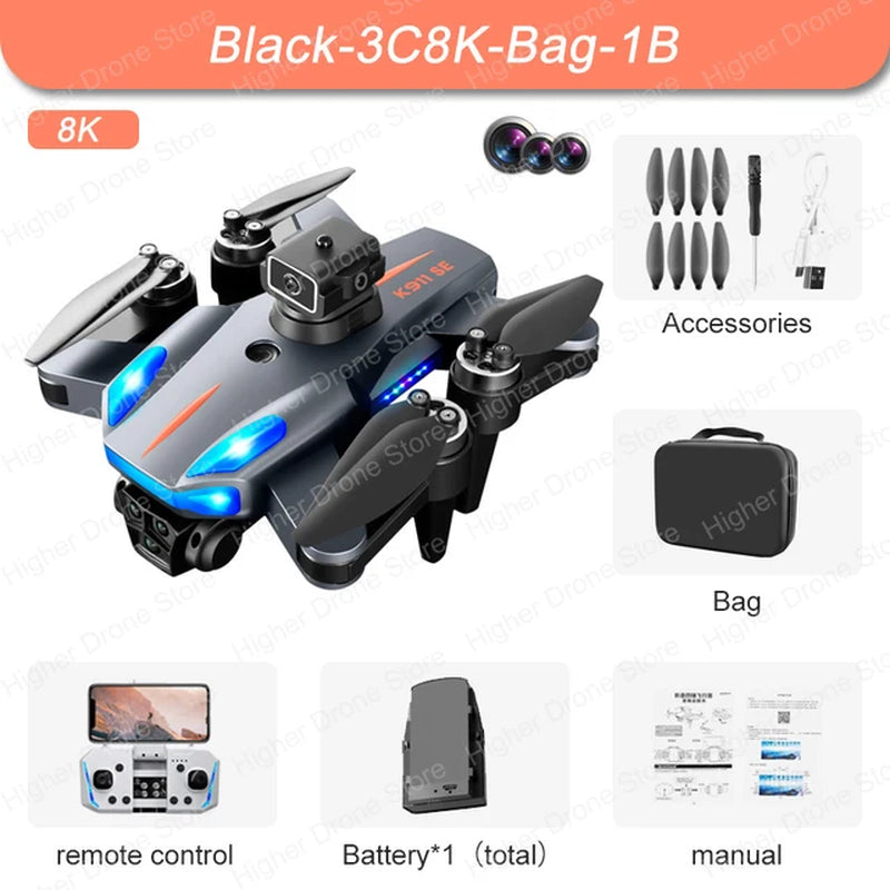 New K911 SE GPS Drone 8K Professional Obstacle Avoidance 4K Dualhd Camera 5G Brushless Motor Foldable Quadcopter Gifts Toys